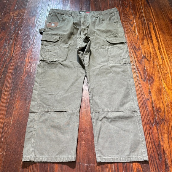 Wrangler Other - Wrangler Riggs Pants Mens 40x30 Green Cargo Double Knee Workwear Ripstop 3W060LD